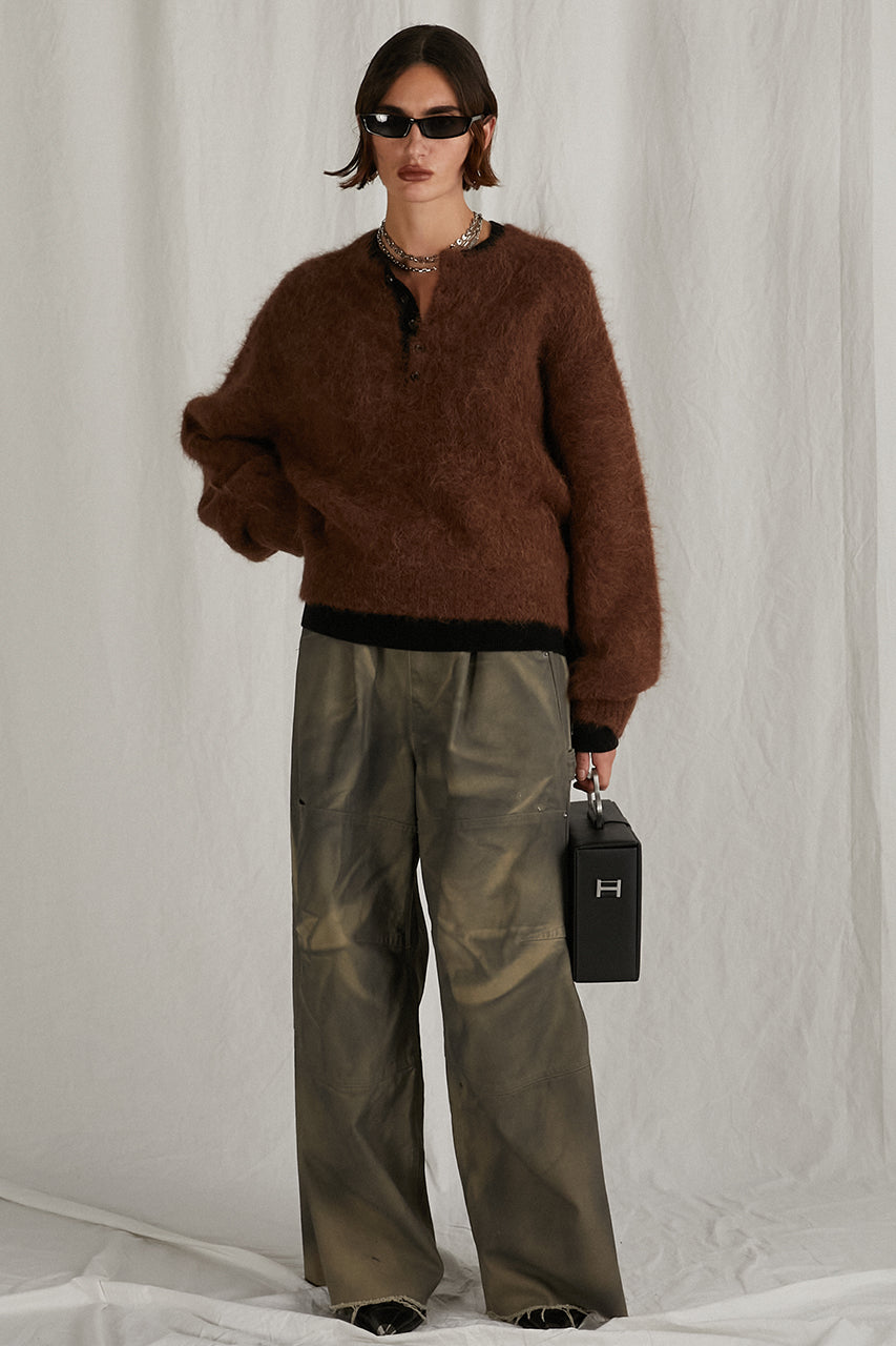 【24WINTER PRE ORDER】2Way Alpaca Shaggy Knit