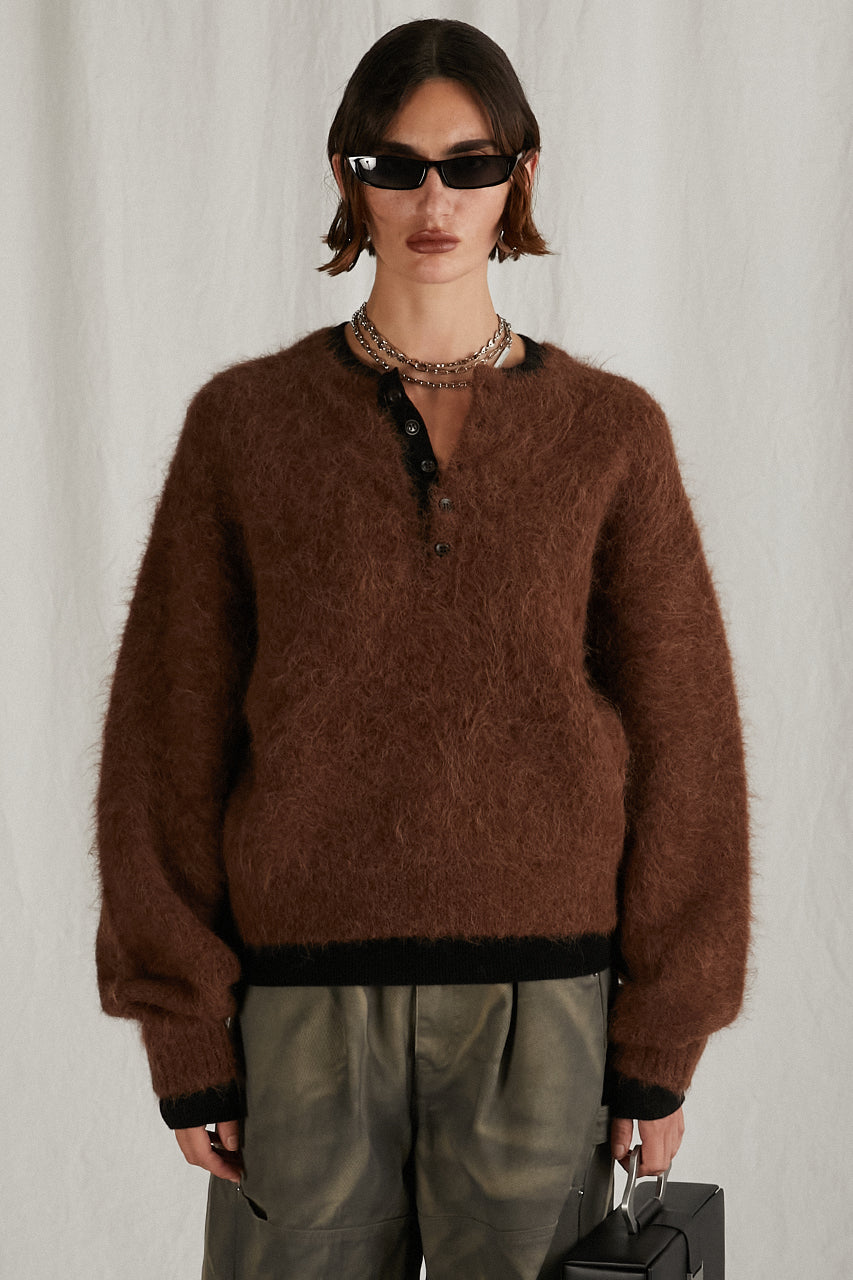 【24WINTER PRE ORDER】2Way Alpaca Shaggy Knit