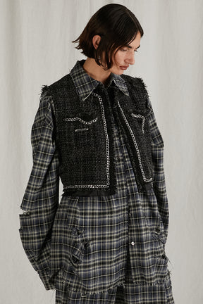 【PRE ORDER】Cropped Tweed Vest