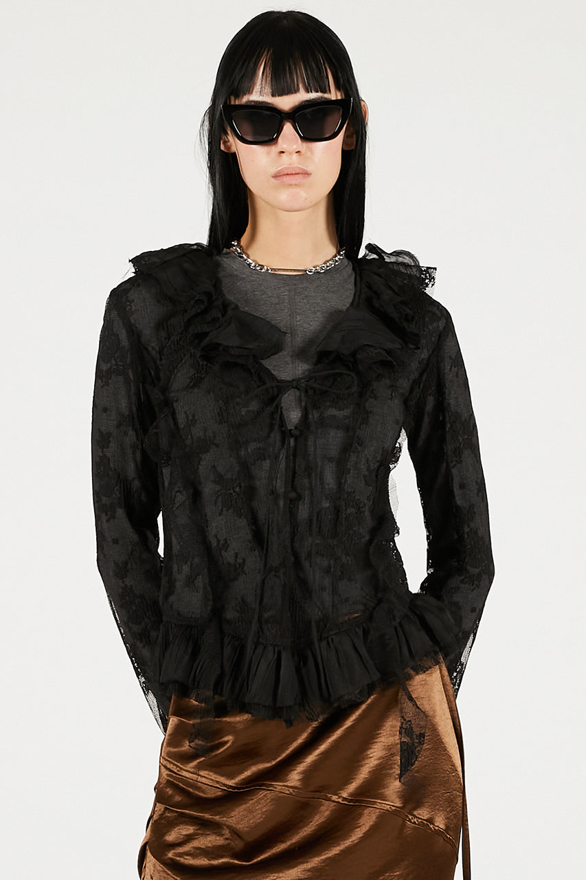 Lace Ruffled Blouse