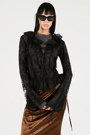 Lace Ruffled Blouse