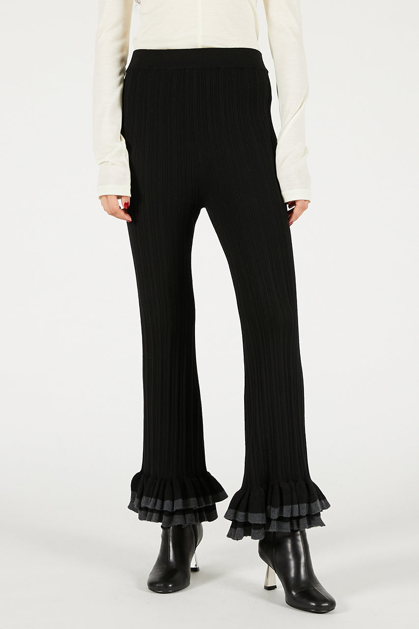 Frill Hem Knit Pants - 2025 WINTER