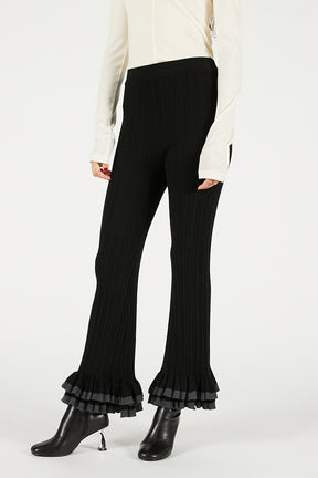 Frill Hem Knit Pants - 2025 WINTER