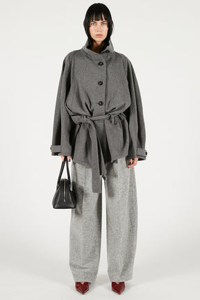 Wool Cape Short Coat