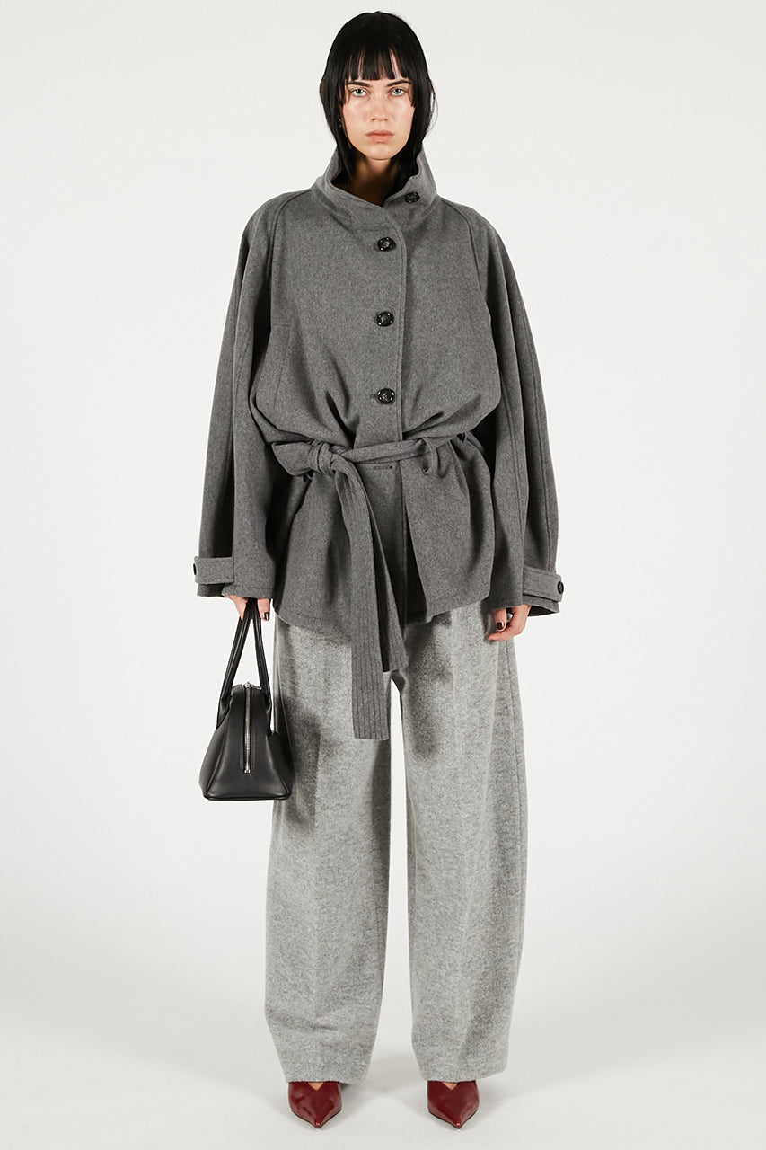 Wool Cape Short Coat