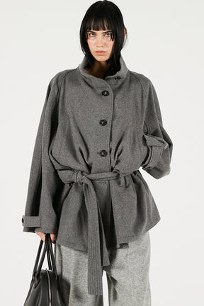 Wool Cape Short Coat