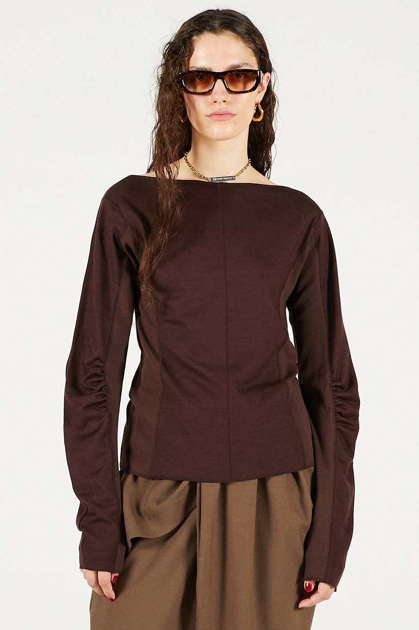 Wool Slouchy Sleeve Top - 2025 WINTER