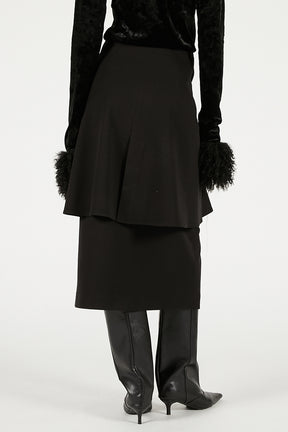 Layered Midi Skirt - 2025 WINTER