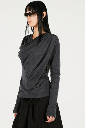 Drape Cross-Over Top - 2025 WINTER