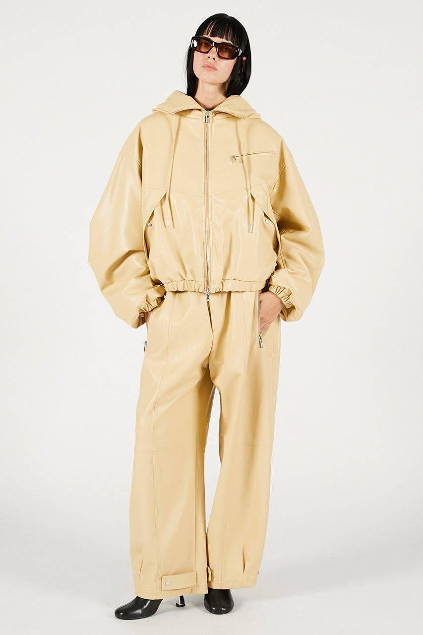 Faux Leather Jogger Pants