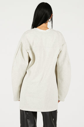Deep V-Neck Sweatshirt - 2025 WINTER