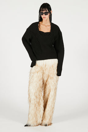 Fur Trim Pants - PRE ORDER