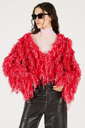 Fluffy Knit Cardigan - 2025 WINTER