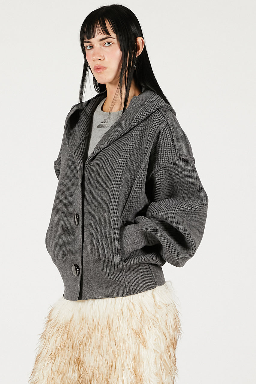 Hoodie Knit Cardigan - 2025 WINTER