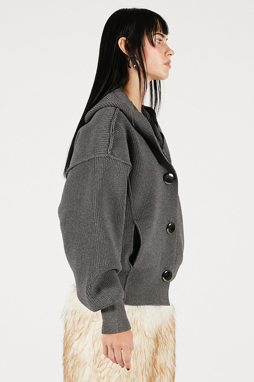 Hoodie Knit Cardigan - 2025 WINTER