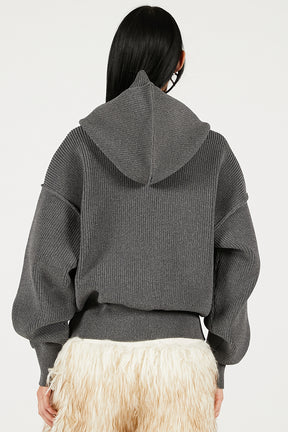 Hoodie Knit Cardigan - 2025 WINTER