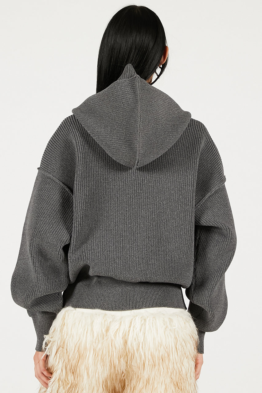 Hoodie Knit Cardigan - 2025 WINTER