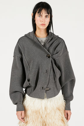 Hoodie Knit Cardigan - 2025 WINTER