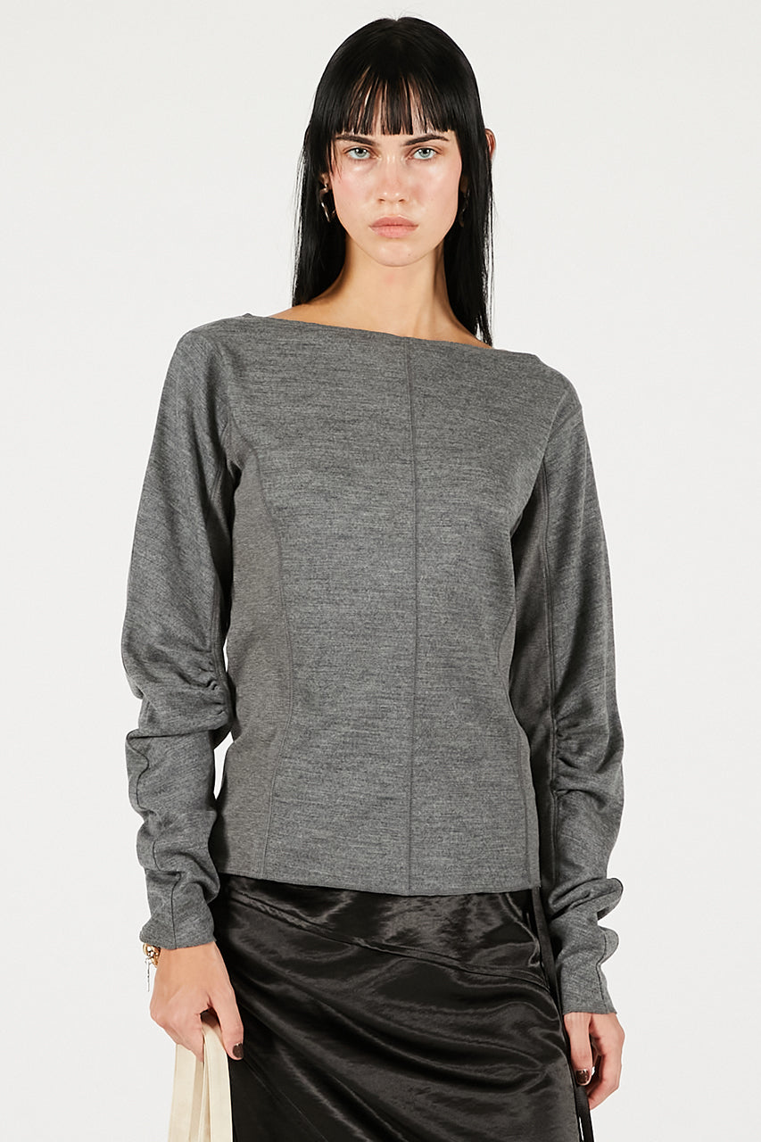 Wool Slouchy Sleeve Top - 2025 WINTER