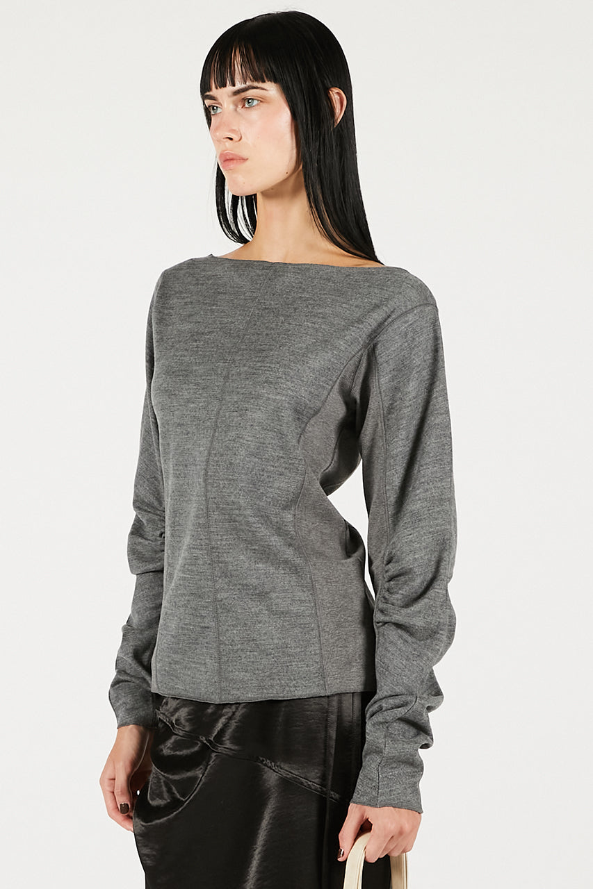 Wool Slouchy Sleeve Top - 2025 WINTER