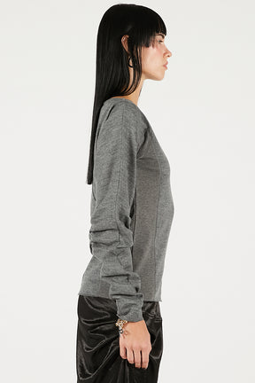 Wool Slouchy Sleeve Top - 2025 WINTER