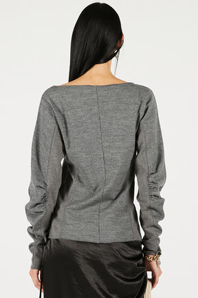 Wool Slouchy Sleeve Top - 2025 WINTER