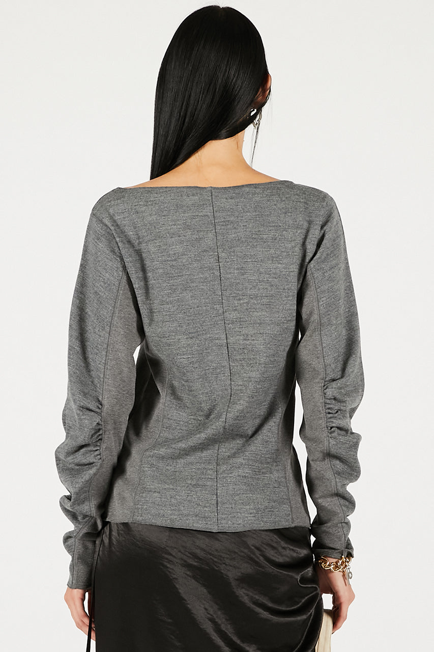 Wool Slouchy Sleeve Top - 2025 WINTER