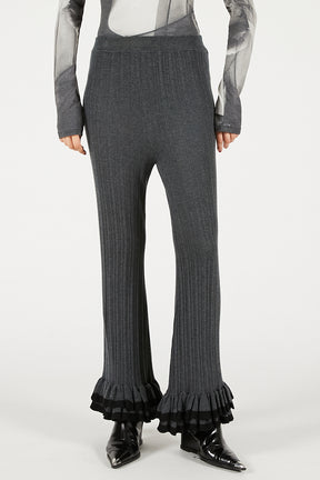 Frill Hem Knit Pants - 2025 WINTER