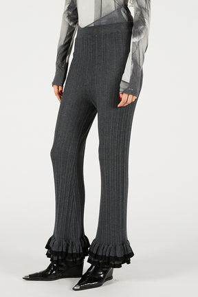 Frill Hem Knit Pants - 2025 WINTER