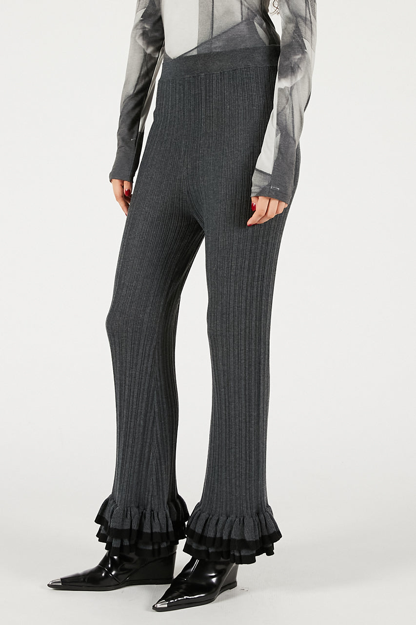 Frill Hem Knit Pants - 2025 WINTER