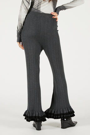 Frill Hem Knit Pants - 2025 WINTER