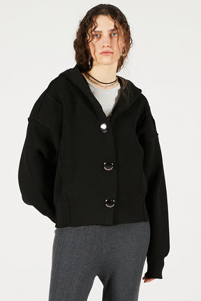 Hoodie Knit Cardigan - 2025 WINTER