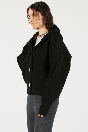 Hoodie Knit Cardigan - 2025 WINTER