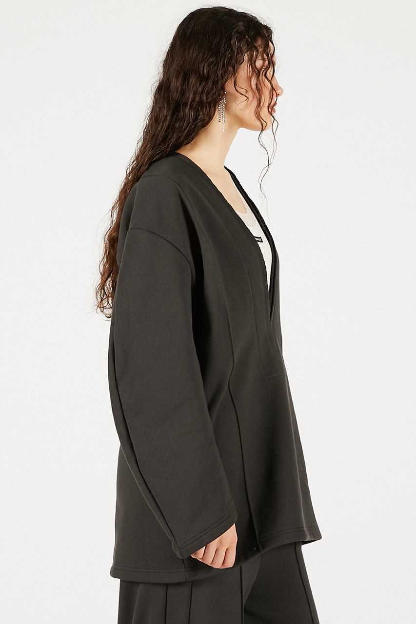 Deep V-Neck Sweatshirt - 2025 WINTER