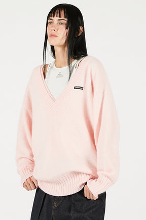 Angora Wool V-Neck Knit - 2025 WINTER