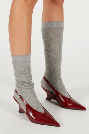 Sheer Rib Long Socks - 2025 WINTER