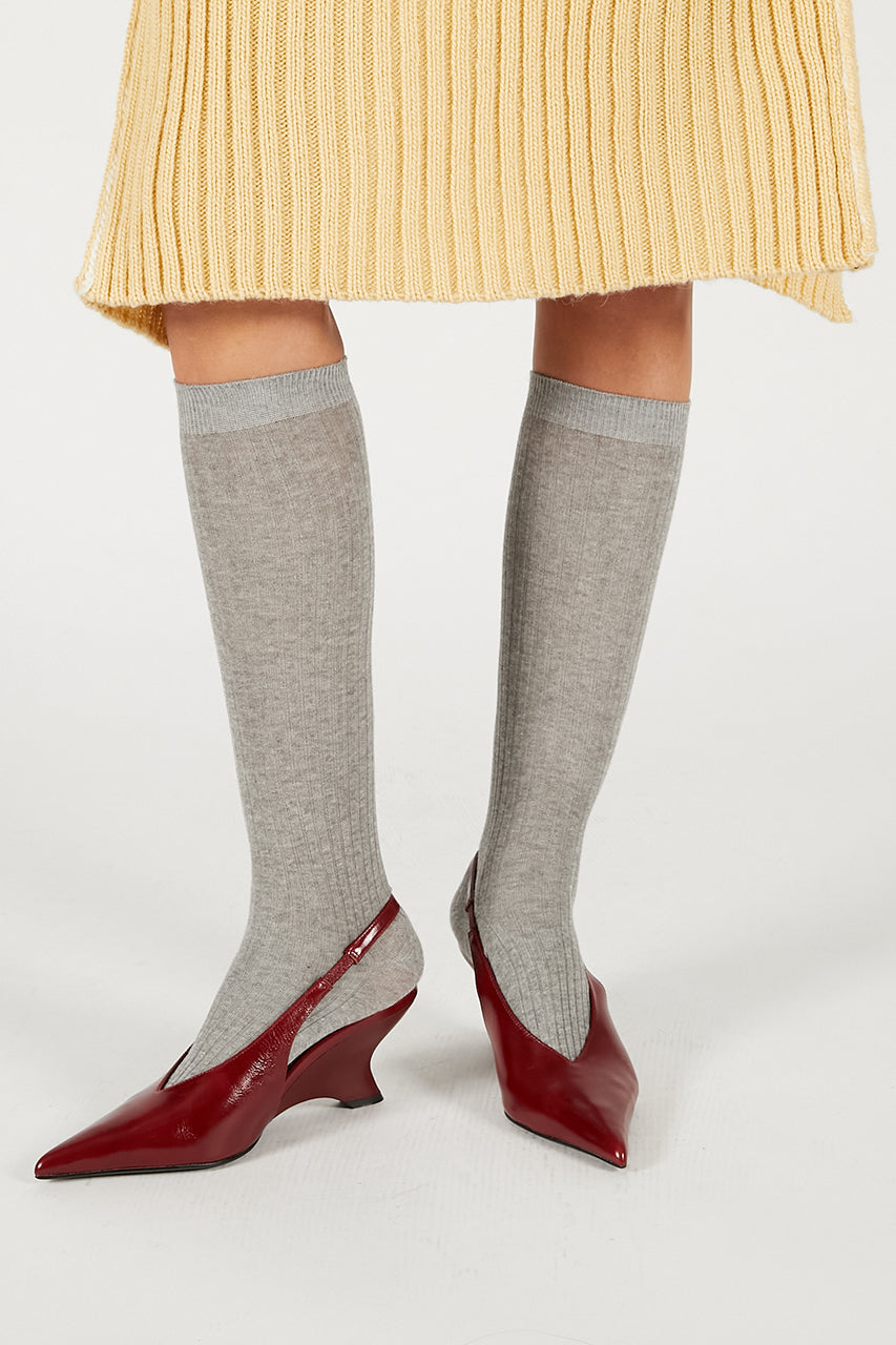 Sheer Rib Long Socks - 2025 WINTER