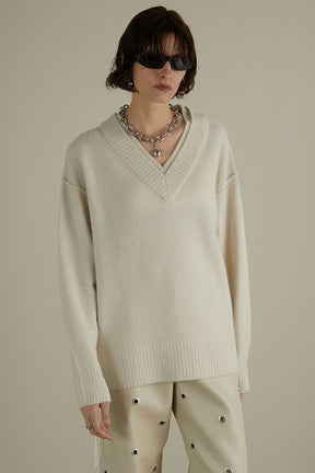 [Weboff Part number] FOX OVER KNIT TOP