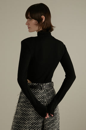 [Weboff Part number] Ribbed Turtleneck