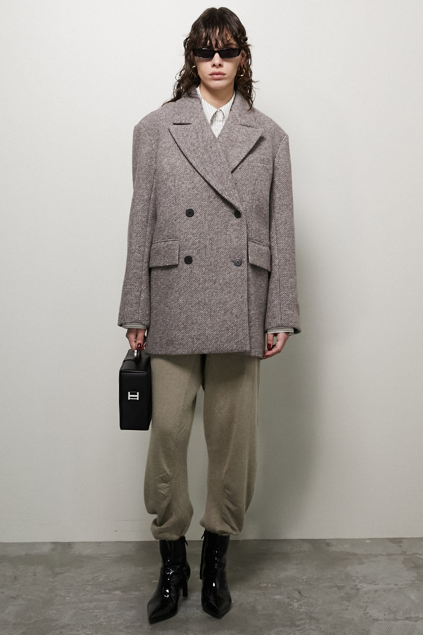 Sliver Wool Overcoat Jacket