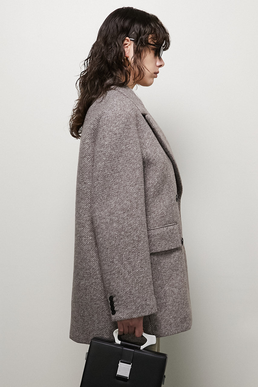 【24WINTER PRE ORDER】Sliver Wool Overcoat Jacket