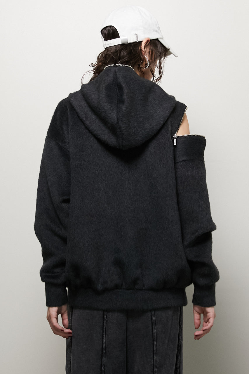 【24WINTER PRE ORDER】Double Zip Shaggy Hoodie