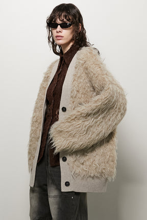 【24WINTER PRE ORDER】Long Shaggy Cardigan