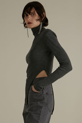 [Weboff Part number] Ribbed Turtleneck