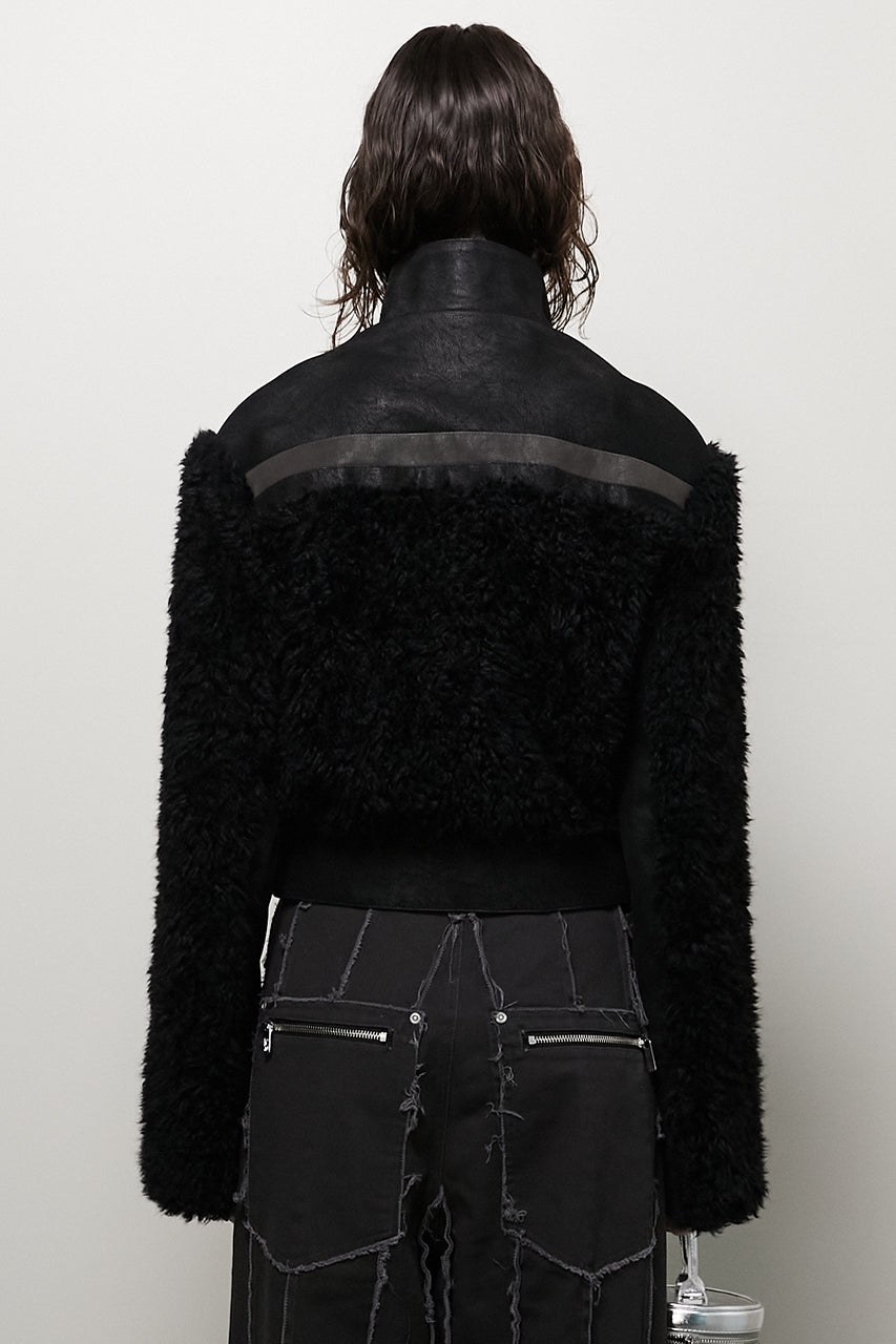 [24Autumn PRE ORDER] FAUX LEATHER COMBI FUR JACKET