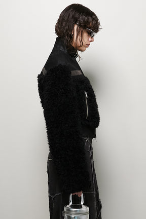 [24Autumn PRE ORDER] FAUX LEATHER COMBI FUR JACKET