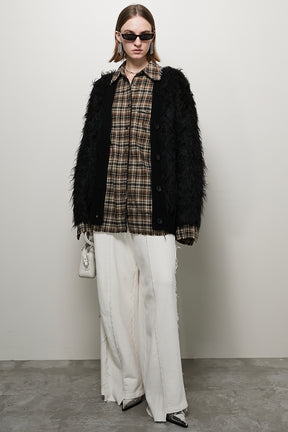 【24WINTER PRE ORDER】Long Shaggy Cardigan