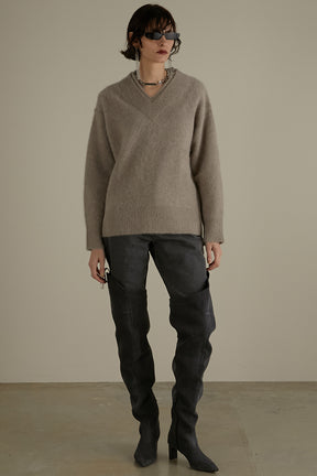 [Weboff Part number] FOX OVER KNIT TOP