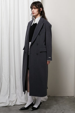 [24Autumn PRE ORDER] Melange Wool Long Double Coat