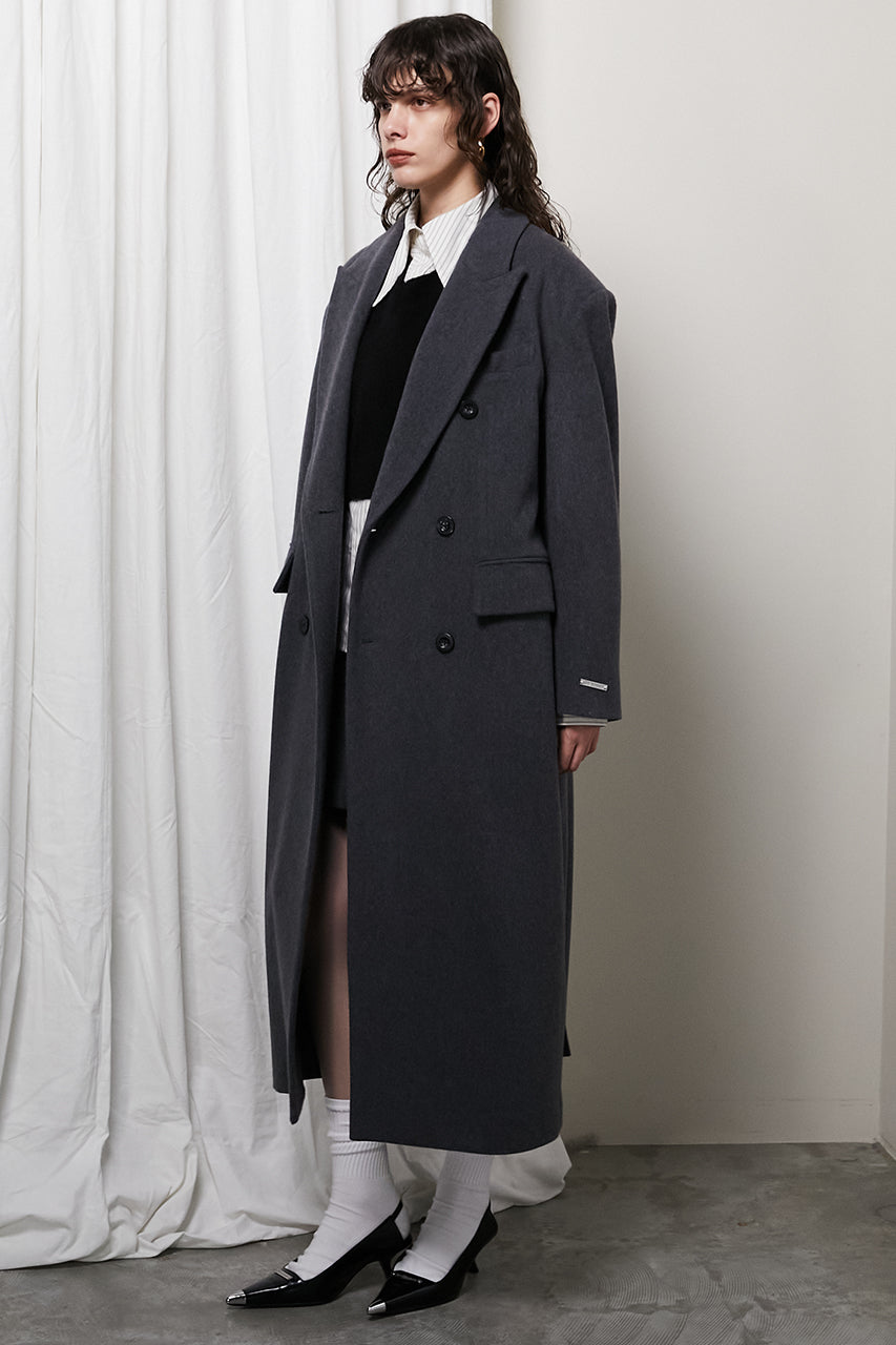 【24WINTER PRE ORDER】Melange Wool Long Double Coat